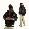 Buy cheap Custom Logo Patchwork Streetwear Chenille Embroidery Winter Leather Bomber from wholesalers