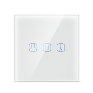 Tempered Glass Panel 10A 2.4GHz WiFi Smart Curtain Switch