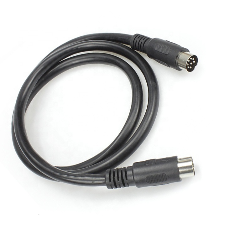 Custom Fully Connected Shielded Male to Male Large 8 Pin Din Cable