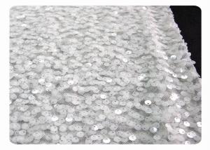 Quality White Beaded Lace Fabric for sale
