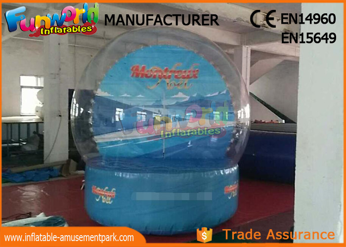 0.6mm PVC tarpaulin Inflatable Giant Snow Globe Ball for Christmas