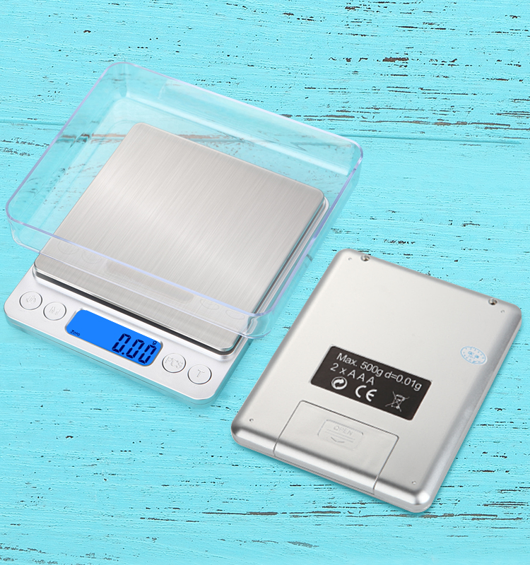 High Accuracy 500G/0.01G Precision Digital Gold Scale Customizable Logo and Package with USB Rechargeable AAA Batteries