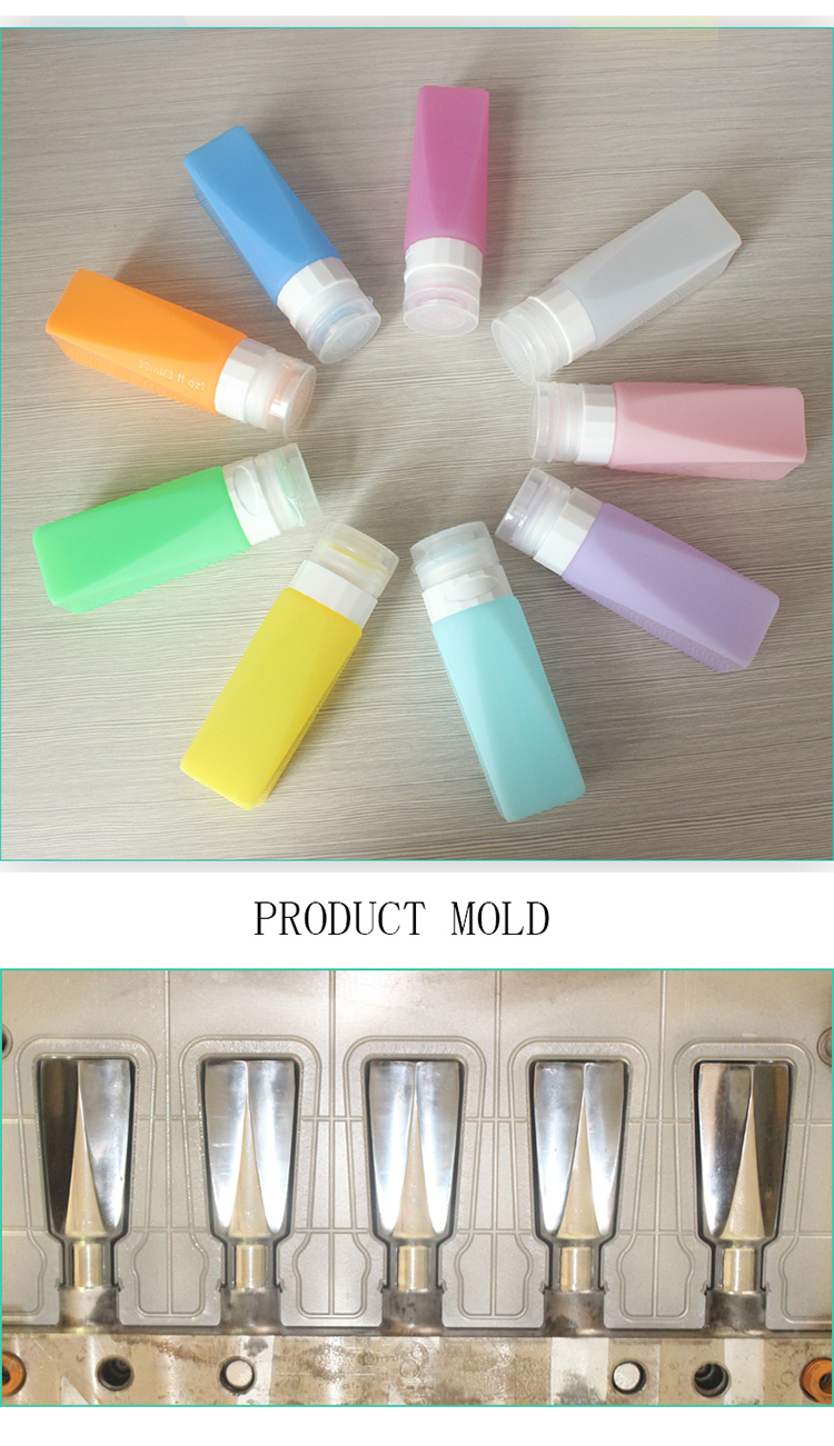 Lightweight Squeezable 3 Oz Silicone Travel Bottles