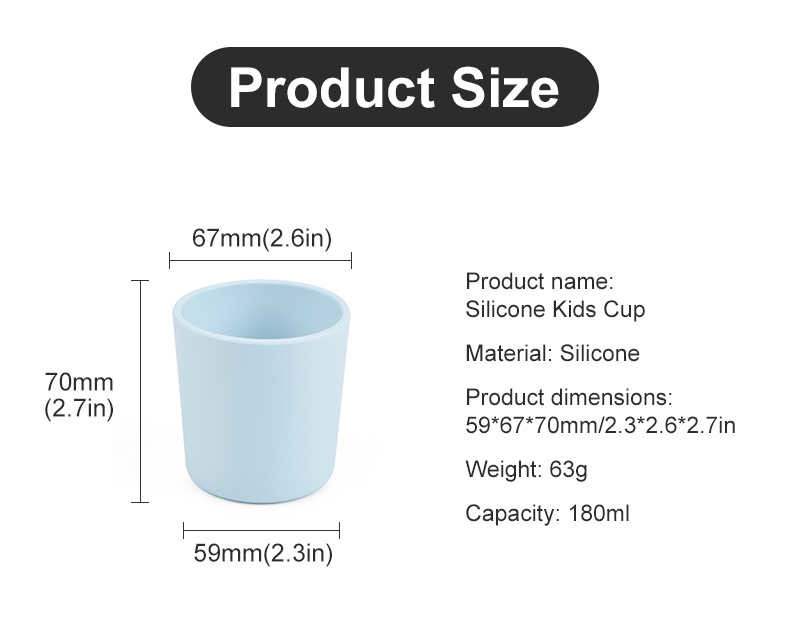 Purple Infant Training Cup Kids Silicone Cup For 0-12 Months Babies