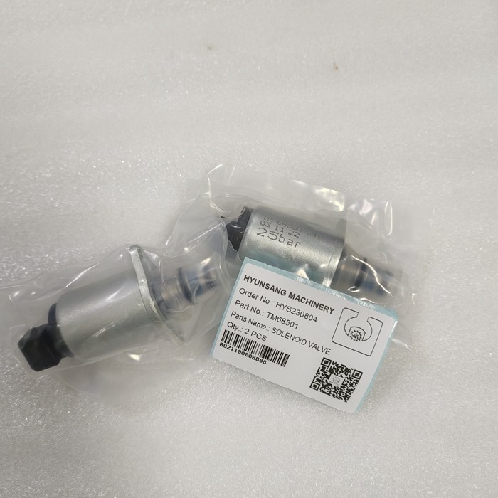 Excavator Spare Parts Solenoid Valve TM68501 TM62101 24V 25 Bar