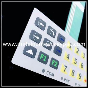 China 6ms Waterproof Numeric Keypad 10 P Connection Membrane Switch Keypad on sale