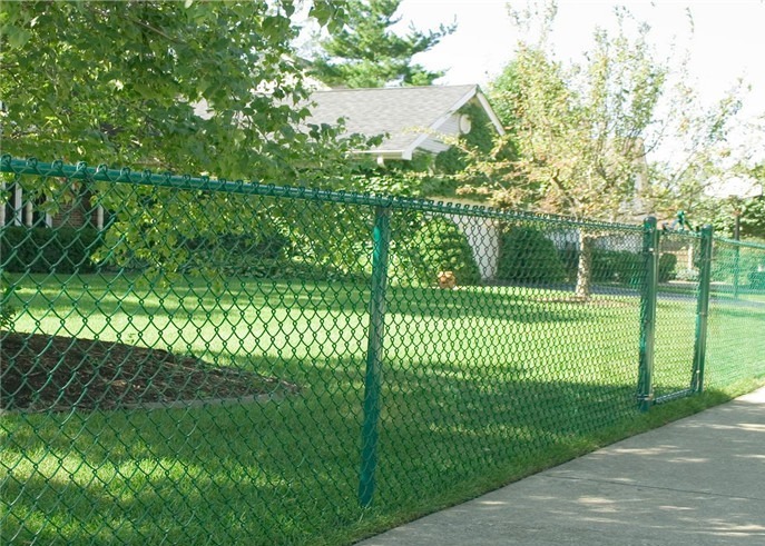 Decorative Protection Metal Chain Link Fence Easily Assembled