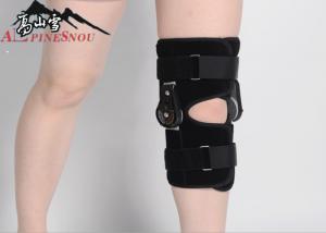 Quality Adjustable Knee Fixation Brace / Neoprene Knee Brace Dual Purpose Black Color for sale