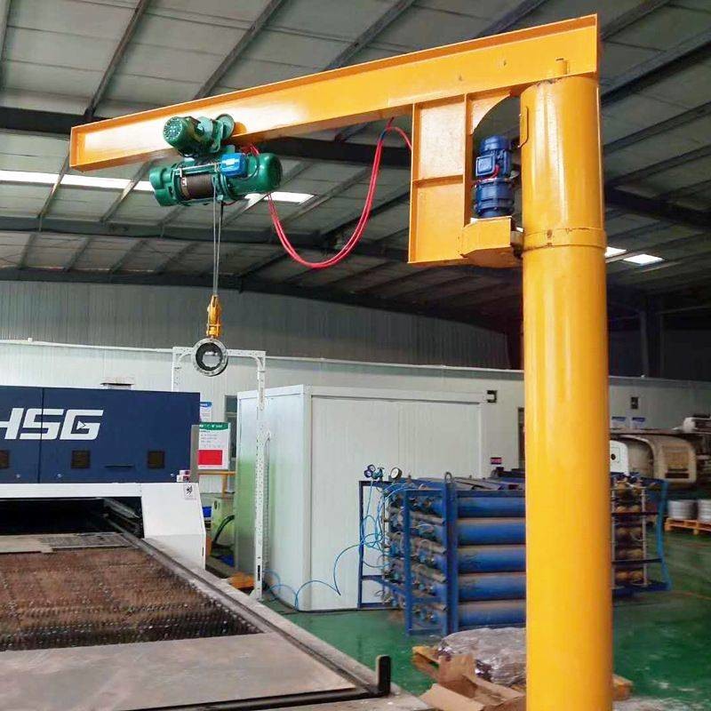 Light Type Workshop Floor Mounted Free-Standing Pillar Portable Jib Crane