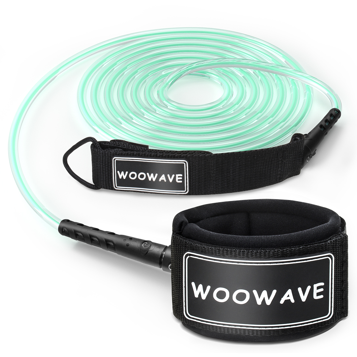 WOOWAVE 11ft SUP Leash Keep Your Board Close with Coil or Straight Design in Orange