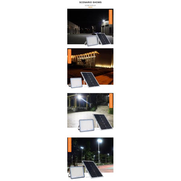 Solar Flood Lights With Remote 360LED 6500K Waterproof Solar Light Ip67 100w