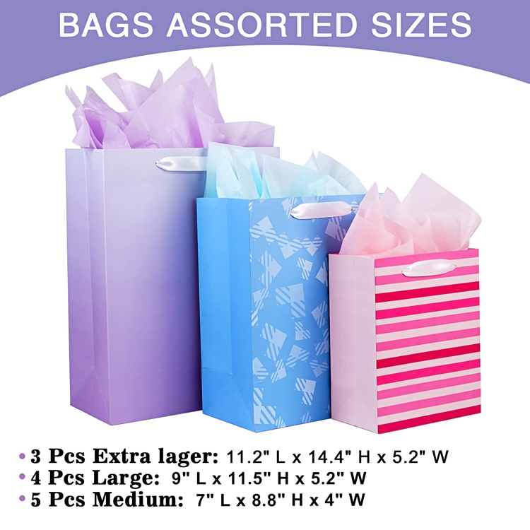 Customized Logo Custom Types Colourful Card Paper Clothing Shopping Bag With Handle