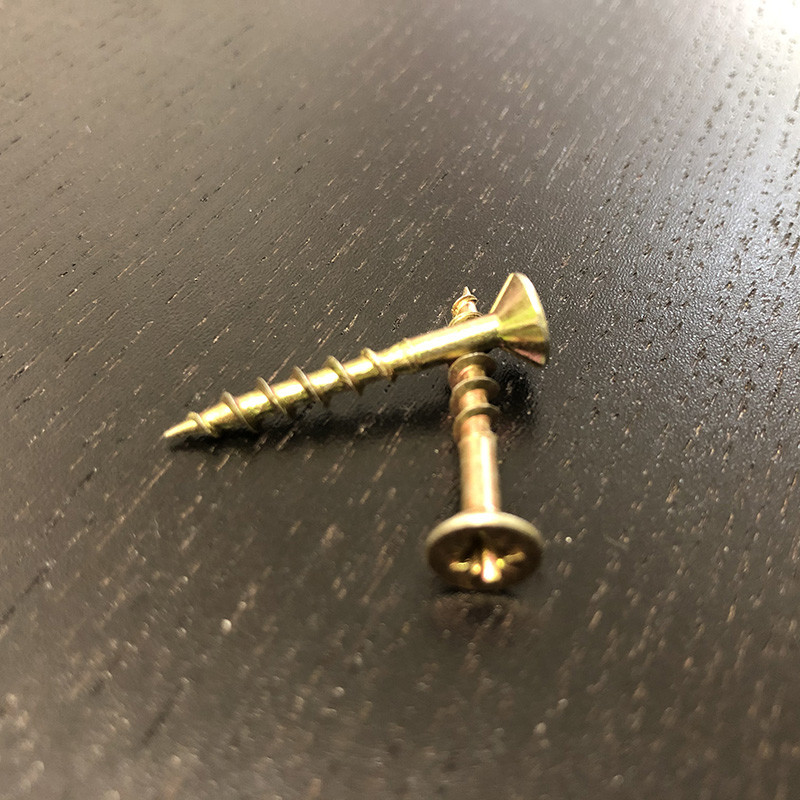 M4.0x30MM Hardened Carbon Steel Yellow Zinc Plated CSK Flat Head Pozidirv Chipboard Screw
