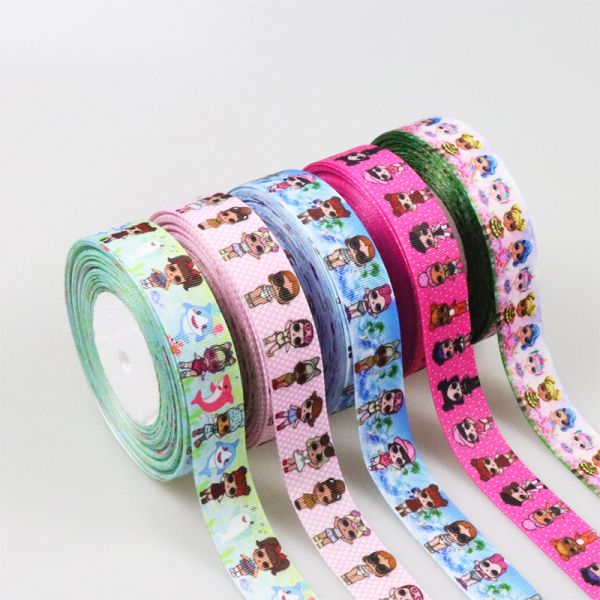 38mm cartoon custom wholesale animal print grosgrain ribbon by the roll