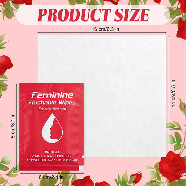 Customized scented On-The-Go Flushable pocket wipes for travel use