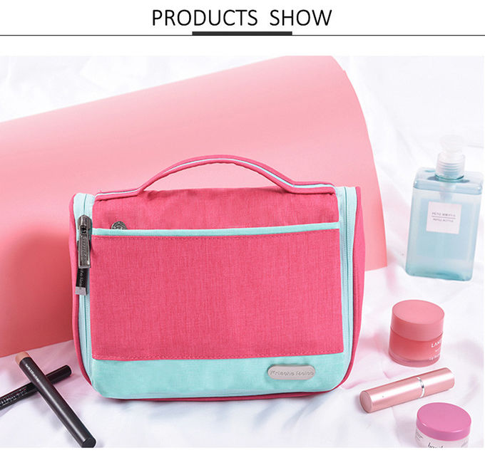 Leak Proof Zipper Closure Hanging Toiletry Travel Bag
