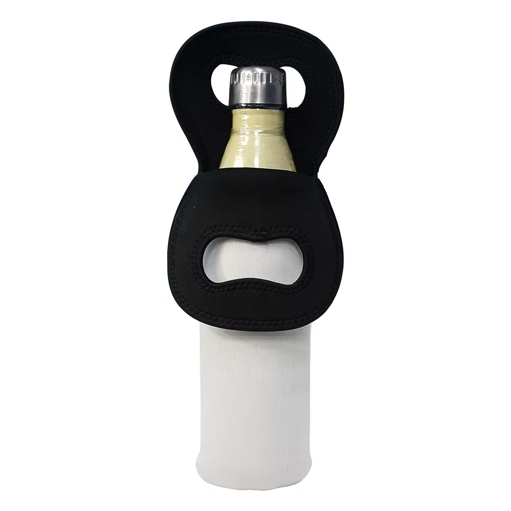Custom Sublimation Wine Bag Portable Insulated Neoprene Bottle Sleeve Wine Bottle Tote