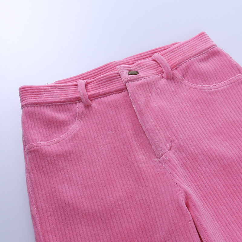 Winter Thickened Ladies Casual Pants Showing Buttocks Big Hole Women Corduroy Pants