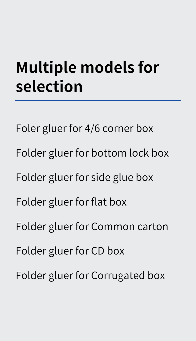 Folder Gluer Machine for Corrugated Carton Cardboard Box 4.5kw PLC Core Components