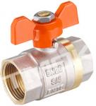 1/2 inch brass ball valve with brass body stainless steel butterfly handle and
