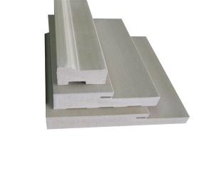 Quality Wood Pattern PVC Extrusion Profiles WPC Reinforced Door Frame Protection for sale