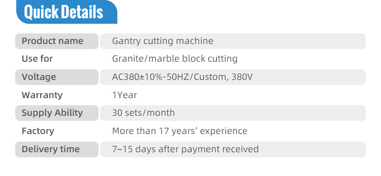 3200mm Gantry Type Multiblade Stone Cutting Saw Cutter for Marble Granite Quartz Sandstone