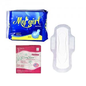 China Breathable Backsheet Organic Cotton Sanitary Pads Double Wings on sale