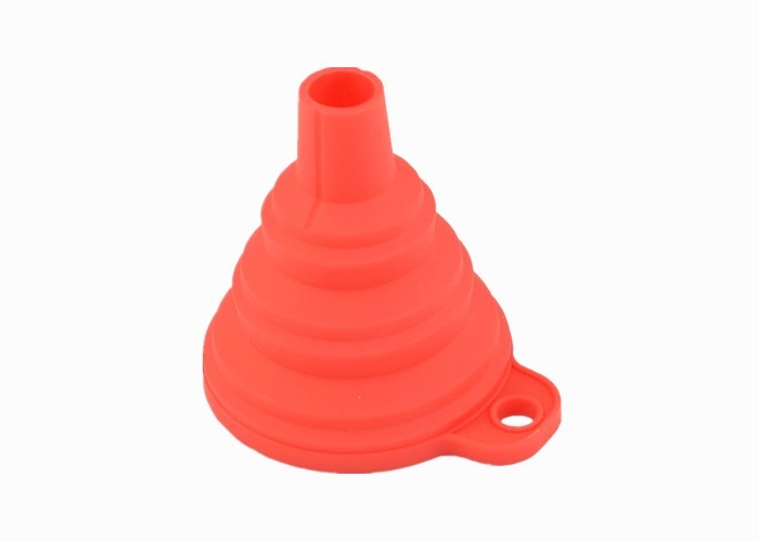 Multi Purpose Silicone Folding Funnel , Portable Telescopic Mini Silicone Funnel