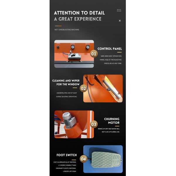 Industrial Wet Blasting Machine For Clear Rust / Stains