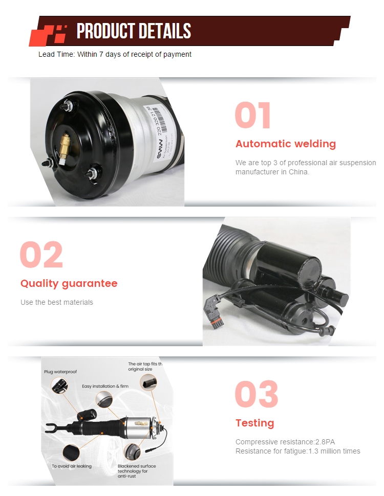 Front Air Shock Absorber Suspension For Porsche Cayenne 955 Audi Q7 4L VW Touareg 7L8616039 7L8616040D 95534303421 95534