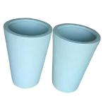 Easy to assemble high white planters vertical flower pots