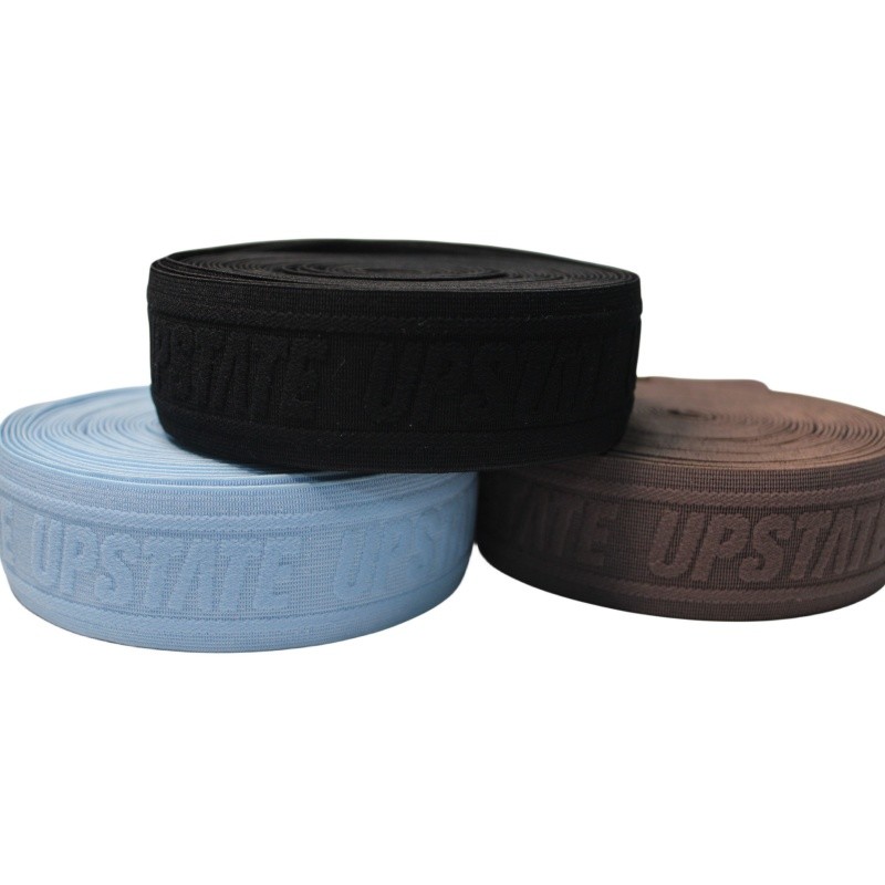 Custom Rolls Jacquard Elastic Webbing with Customizable Color and Logo
