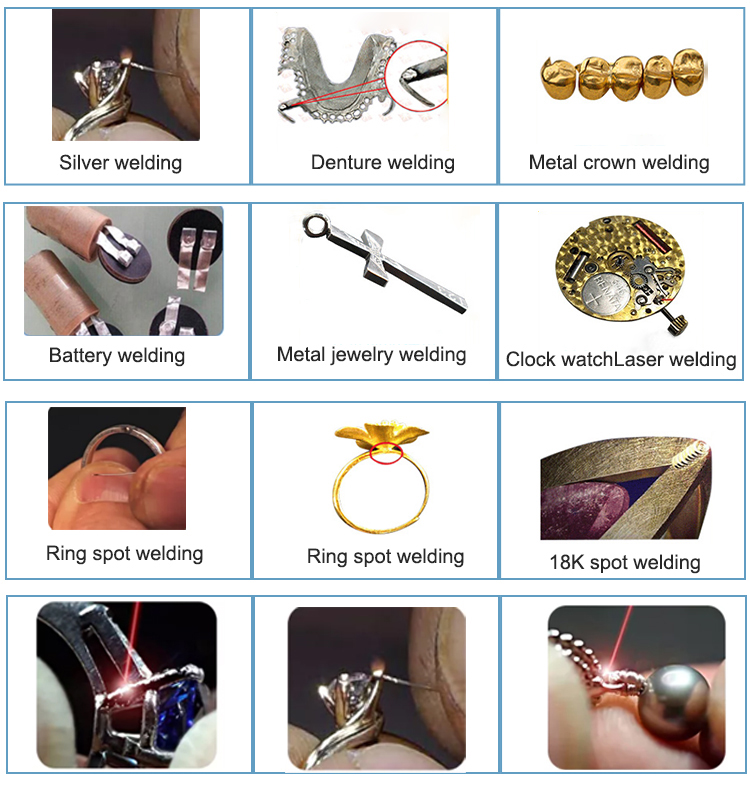 IKO Guided Portable Desktop Silver Gold YAG Pulse 100W Mini CCD Jewelry Welding Fiber Laser Welder Machine by RAYCUS