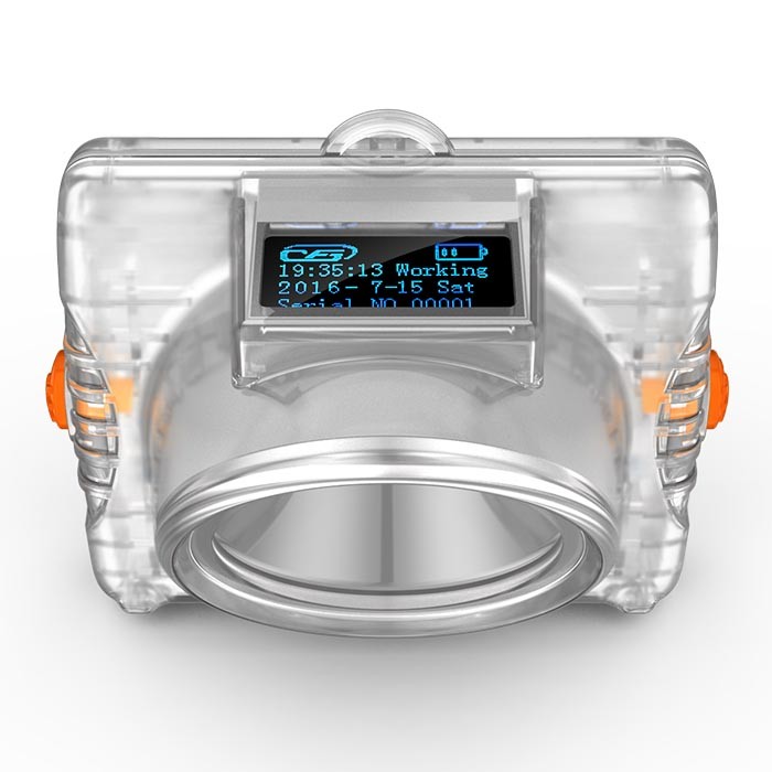 KL6LMB Rechargeable Mining Cordless Cap Lamp with OLED Display Waterproof IP68