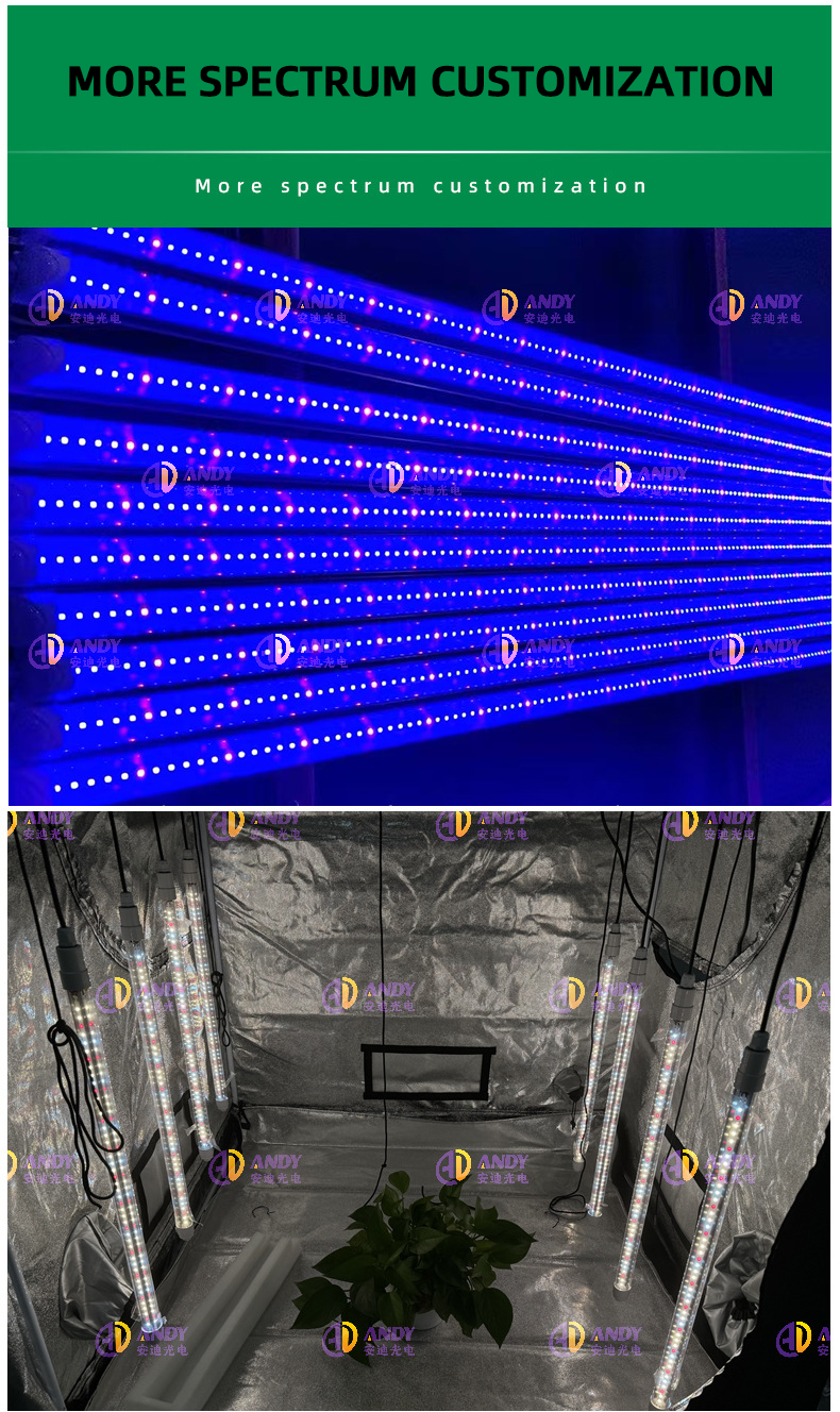 4FT 0.9M 1.2M 12W 18W 25W 36W T8 LED Tube Lights Indoor Vertical Farm 6500K 460nm 660nm