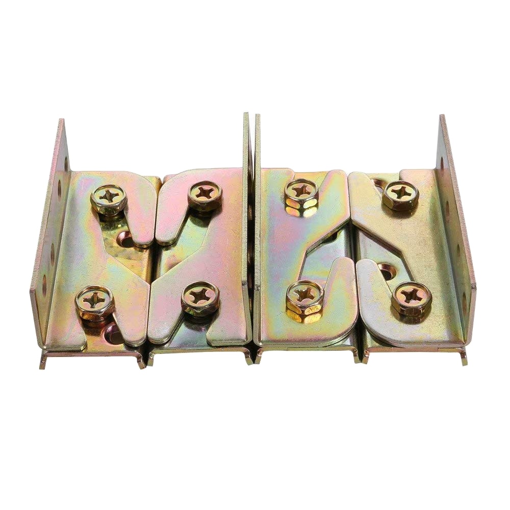 Surealong Metal Bed Frame Hooks for Headboard Furniture Hardware 86mm*26.5mm*33mm