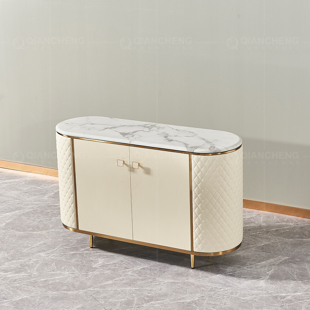 Modern 201 Stainless Steel Console Table With Drawer 0.46m3