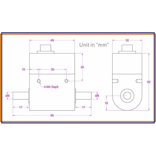Rotating shaft torque measurement device Dynamic torque measurement sensor