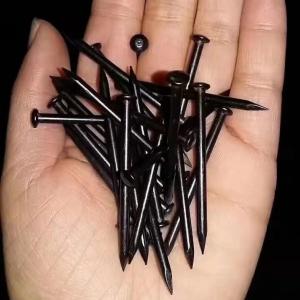 Quality Concrete Boiled Black Metal Nails For Construction Carbon Steel Material for sale