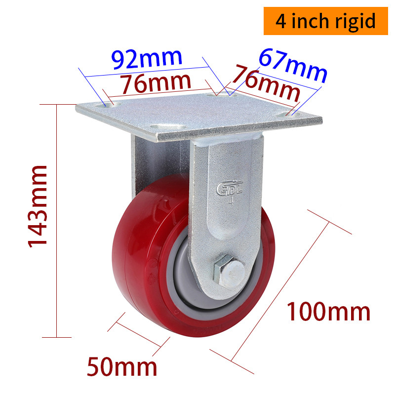 100mm 4 Heavy Duty Casters 350kg Load Aluminium Caster Wheels