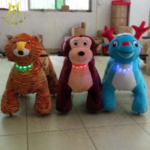 Quality Hansel Amusement park electric walking stuffed children ride on animals for sale