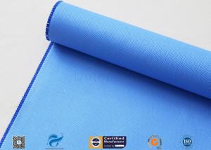 Quality Blue 0.5mm Rubber Silicone Coated Fiberglass Fabric For Fire Resistant Blanket for sale