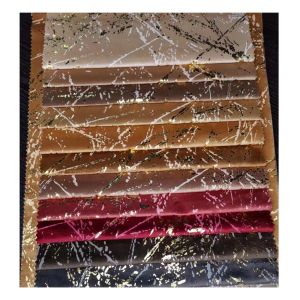 Shrink Resistant Embossed Foil Velvet Fabric Printed Knitted Fabric