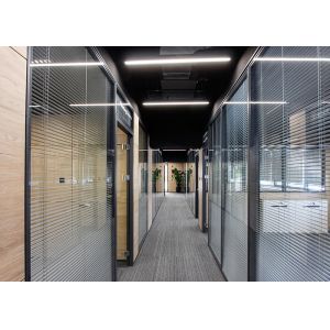 Quality Electric Glass Partition Wall with Soundproofing and LED Lighting for sale