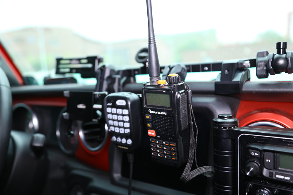 Jeep Wrangler Phone GoPro CB Microphone and DSLR Cameras Holder with Geometric Design