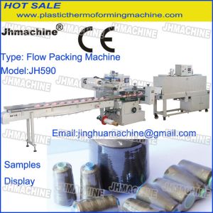 automatic threads spools poly wrapping machine /Flow Packing Machine Within