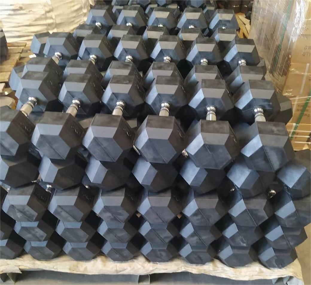 Free Weight Gym Dumbbells Fitness Training Rubber Round Dumbbells