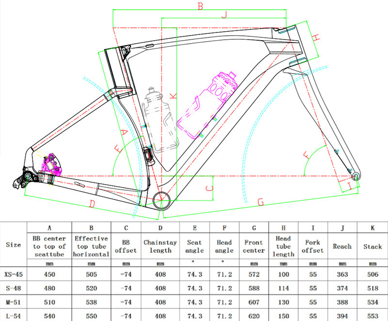 Durable T900 Carbon Gravel Bike Frame With Disc Brake Fat Tire Carbon Bike Frame