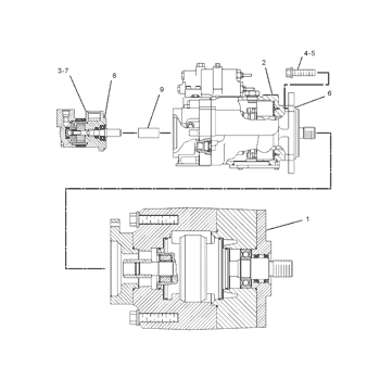 Caterpillar 1671153 Parts scheme PUMP GP-PISTON