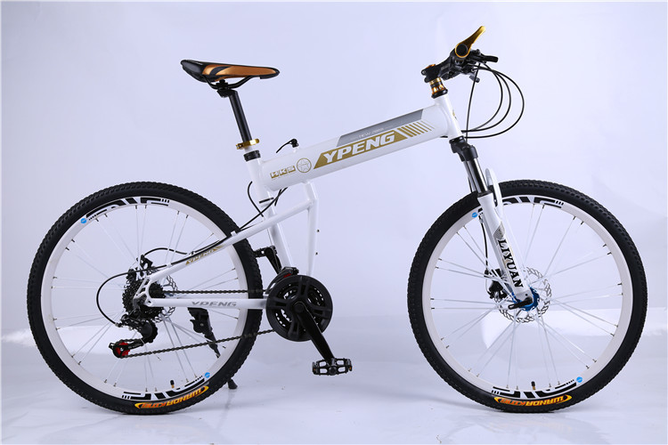 Hot sale OEM 24 spoke wheel 24 speed 40mm rim white alloy hummer folding mountain bike